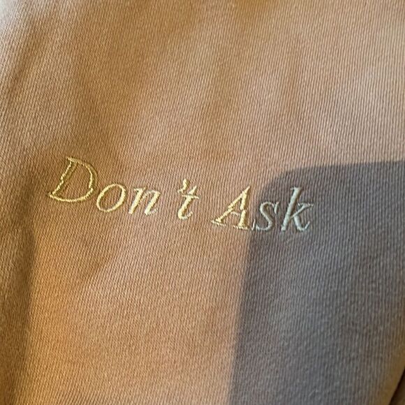 Damp Dont Ask my Plan Tan Turtleneck Sweatshirt Size XXL - Picture 6 of 10